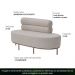 Chaise Mabel Encosto Direito Base Champagne Bouclé Sheep Bege Claro - Nexta Casa