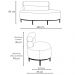 Chaise Mabel Encosto Direito Base Champagne Bouclé Sheep Bege Claro - Nexta Casa
