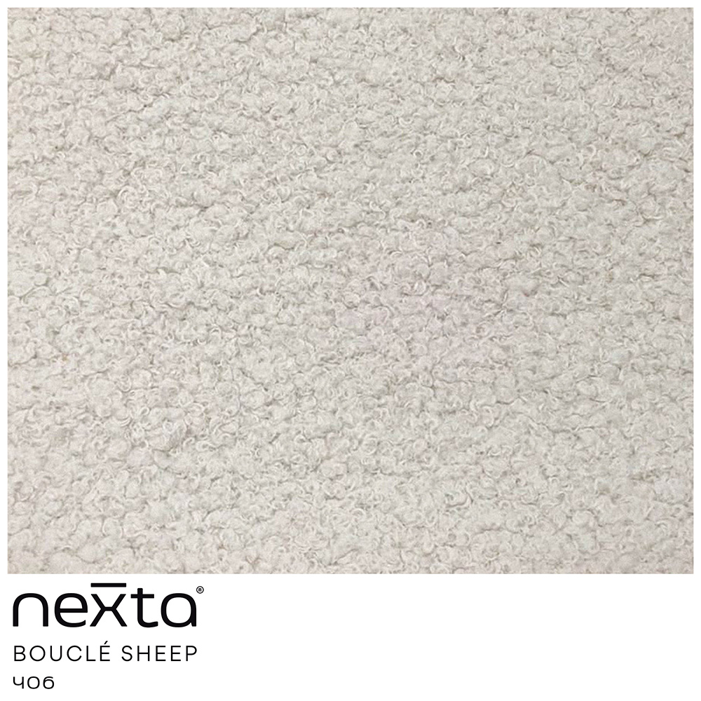 Chaise Mabel Encosto Esquerdo Base Champagne Bouclé Sheep Bege Claro - Nexta Casa