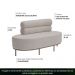 Chaise Mabel Encosto Esquerdo Base Champagne Bouclé Sheep Bege Claro - Nexta Casa