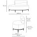 Chaise Mabel Encosto Esquerdo Base Champagne Bouclé Sheep Bege Claro - Nexta Casa