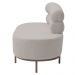 Chaise Mabel Encosto Esquerdo Base Champagne Bouclé Sheep Bege Claro - Nexta Casa