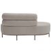 Chaise Mabel Encosto Esquerdo Base Champagne Bouclé Sheep Bege Claro - Nexta Casa