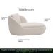 Chaise Para Sala Kaira 167cm Com Almofada Linho Bege Claro - Nexta Casa