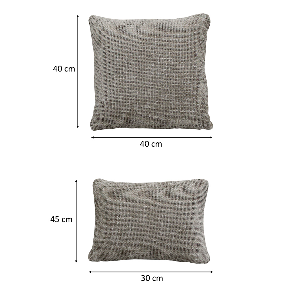Kit 02 Almofadas Decorativas 30x45cm e 40x40cm Linhão Fendi - Nexta Casa
