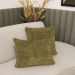 Kit 02 Almofadas Decorativas 30x45cm e 40x40cm Linhão Mostarda - Nexta Casa