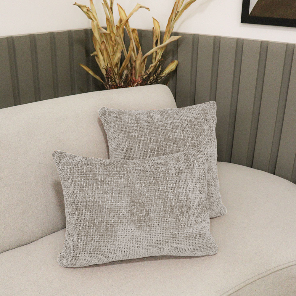 Kit 02 Almofadas Decorativas 30x45cm e 40x40cm Linhão Off White - Nexta Casa