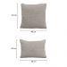 Kit 02 Almofadas Decorativas 30x45cm e 40x40cm Linhão Off White - Nexta Casa