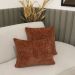 Kit 02 Almofadas Decorativas 30x45cm e 40x40cm Linhão Terracota - Nexta Casa