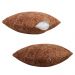Kit 02 Almofadas Decorativas 30x45cm e 40x40cm Linhão Terracota - Nexta Casa