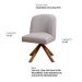 Kit 02 Cadeiras De Jantar Cléo Base Giromad Linho Cru - Nexta Casa