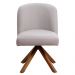 Kit 02 Cadeiras De Jantar Cléo Base Giromad Linho Cru - Nexta Casa