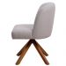 Kit 02 Cadeiras De Jantar Cléo Base Giromad Linho Cru - Nexta Casa