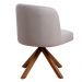 Kit 02 Cadeiras De Jantar Cléo Base Giromad Linho Cru - Nexta Casa
