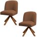 Kit 02 Cadeiras De Jantar Cléo Base Giromad Linho Terracota - Nexta Casa