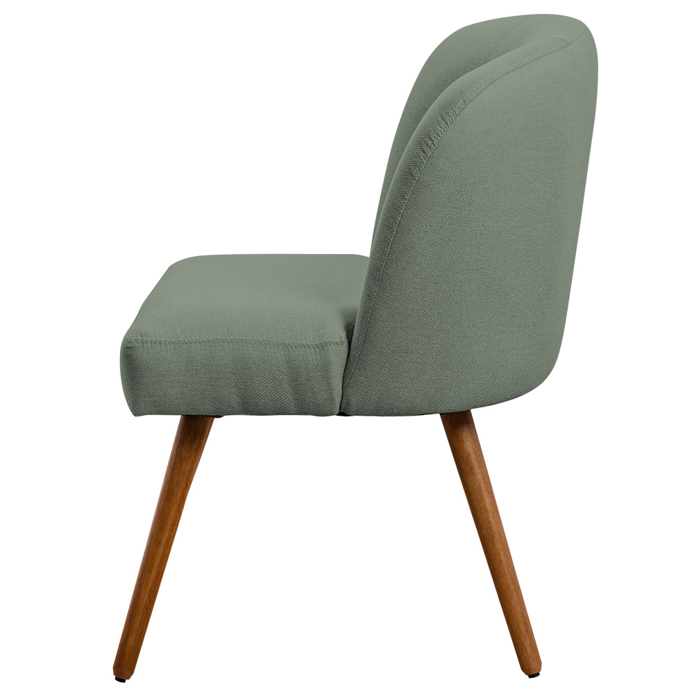 Kit 02 Cadeiras De Jantar Cléo Pés Palito Linho Verde - Nexta Casa