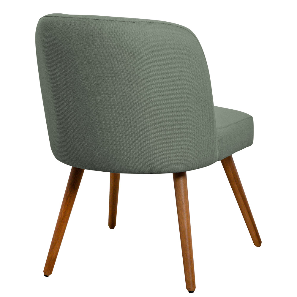 Kit 02 Cadeiras De Jantar Cléo Pés Palito Linho Verde - Nexta Casa