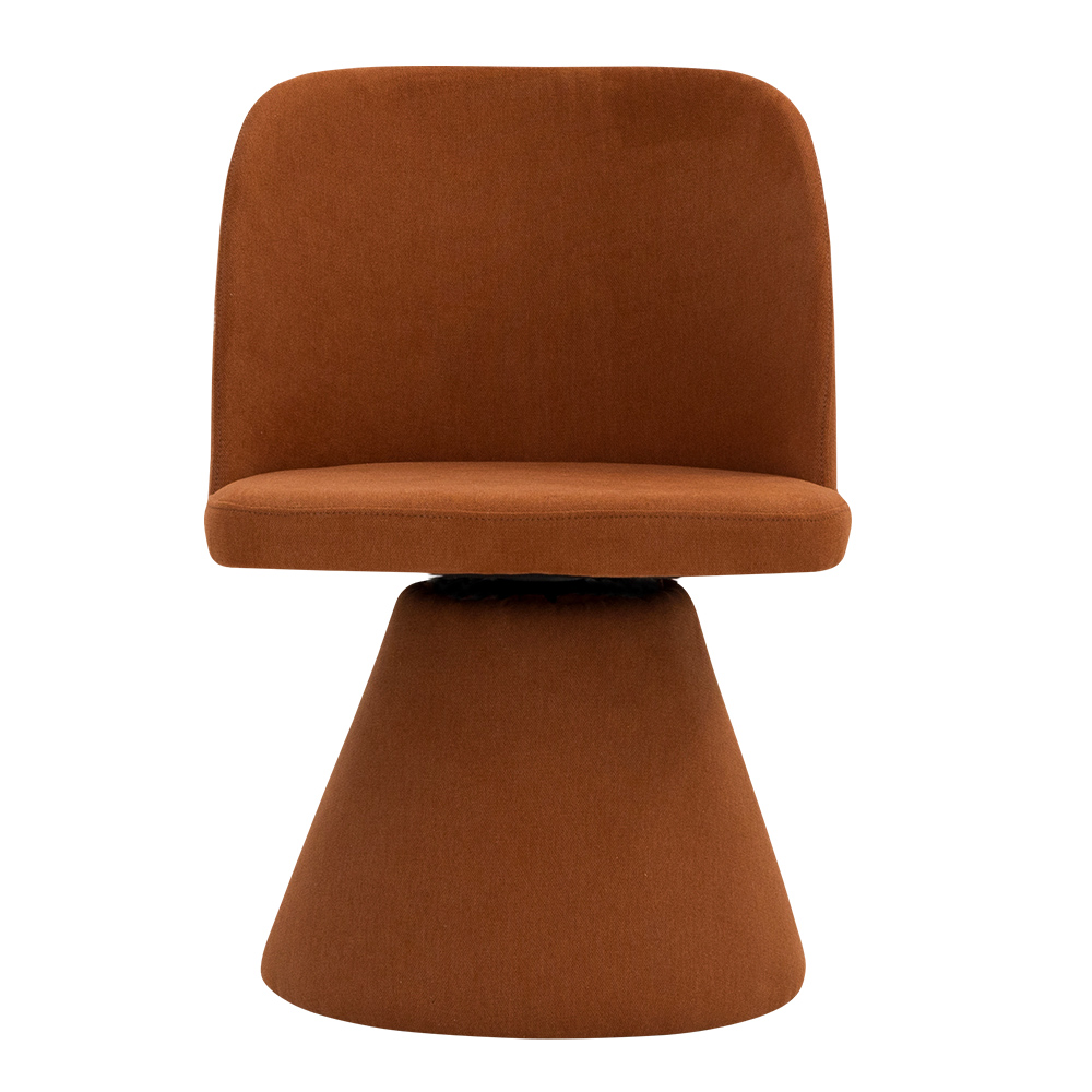 Kit 02 Cadeiras de Jantar Liz Base Fixa Linho Terracota - Nexta Casa