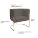 Kit 02 Poltronas Decorativas Betina Base Aço Ouro Fosco Bouclé Marrom - Nexta Casa