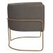 Kit 02 Poltronas Decorativas Betina Base Aço Ouro Fosco Bouclé Marrom - Nexta Casa