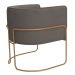 Kit 02 Poltronas Decorativas Betina Base Aço Ouro Fosco Bouclé Marrom - Nexta Casa