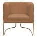 Kit 02 Poltronas Decorativas Betina Base Aço Ouro Fosco Bouclé Terracota - Nexta Casa