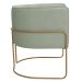 Kit 02 Poltronas Decorativas Betina Base Aço Ouro Fosco Bouclé Verde Claro - Nexta Casa