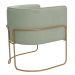 Kit 02 Poltronas Decorativas Betina Base Aço Ouro Fosco Bouclé Verde Claro - Nexta Casa