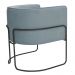 Kit 02 Poltronas Decorativas Betina Base Aço Preto Bouclé Azul Claro - Nexta Casa