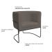 Kit 02 Poltronas Decorativas Betina Base Aço Preto Bouclé Marrom - Nexta Casa