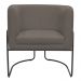 Kit 02 Poltronas Decorativas Betina Base Aço Preto Bouclé Marrom - Nexta Casa