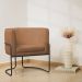 Kit 02 Poltronas Decorativas Betina Base Aço Preto Bouclé Terracota - Nexta Casa