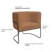 Kit 02 Poltronas Decorativas Betina Base Aço Preto Bouclé Terracota - Nexta Casa