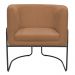 Kit 02 Poltronas Decorativas Betina Base Aço Preto Bouclé Terracota - Nexta Casa
