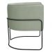 Kit 02 Poltronas Decorativas Betina Base Aço Preto Bouclé Verde Claro - Nexta Casa
