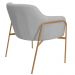 Kit 02 Poltronas Decorativas Jade Base Aço Ouro Fosco Bouclé Cinza Claro - Nexta Casa