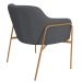 Kit 02 Poltronas Decorativas Jade Base Aço Ouro Fosco Bouclé Grafite - Nexta Casa