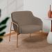 Kit 02 Poltronas Decorativas Jade Base Aço Ouro Fosco Bouclé Marrom - Nexta Casa