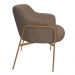 Kit 02 Poltronas Decorativas Jade Base Aço Ouro Fosco Bouclé Marrom - Nexta Casa
