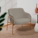 Kit 02 Poltronas Decorativas Jade Base Aço Ouro Fosco Bouclé Marrom Claro - Nexta Casa