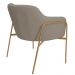 Kit 02 Poltronas Decorativas Jade Base Aço Ouro Fosco Bouclé Marrom Claro - Nexta Casa