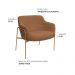 Kit 02 Poltronas Decorativas Jade Base Aço Ouro Fosco Bouclé Terracota - Nexta Casa