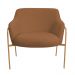 Kit 02 Poltronas Decorativas Jade Base Aço Ouro Fosco Bouclé Terracota - Nexta Casa