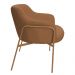 Kit 02 Poltronas Decorativas Jade Base Aço Ouro Fosco Bouclé Terracota - Nexta Casa