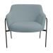 Kit 02 Poltronas Decorativas Jade Base Aço Preto Bouclé Azul Claro - Nexta Casa