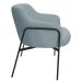 Kit 02 Poltronas Decorativas Jade Base Aço Preto Bouclé Azul Claro - Nexta Casa