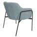 Kit 02 Poltronas Decorativas Jade Base Aço Preto Bouclé Azul Claro - Nexta Casa