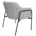 Kit 02 Poltronas Decorativas Jade Base Aço Preto Bouclé Cinza Claro - Nexta Casa