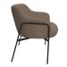 Kit 02 Poltronas Decorativas Jade Base Aço Preto Bouclé Marrom - Nexta Casa