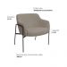 Kit 02 Poltronas Decorativas Jade Base Aço Preto Bouclé Marrom Claro - Nexta Casa